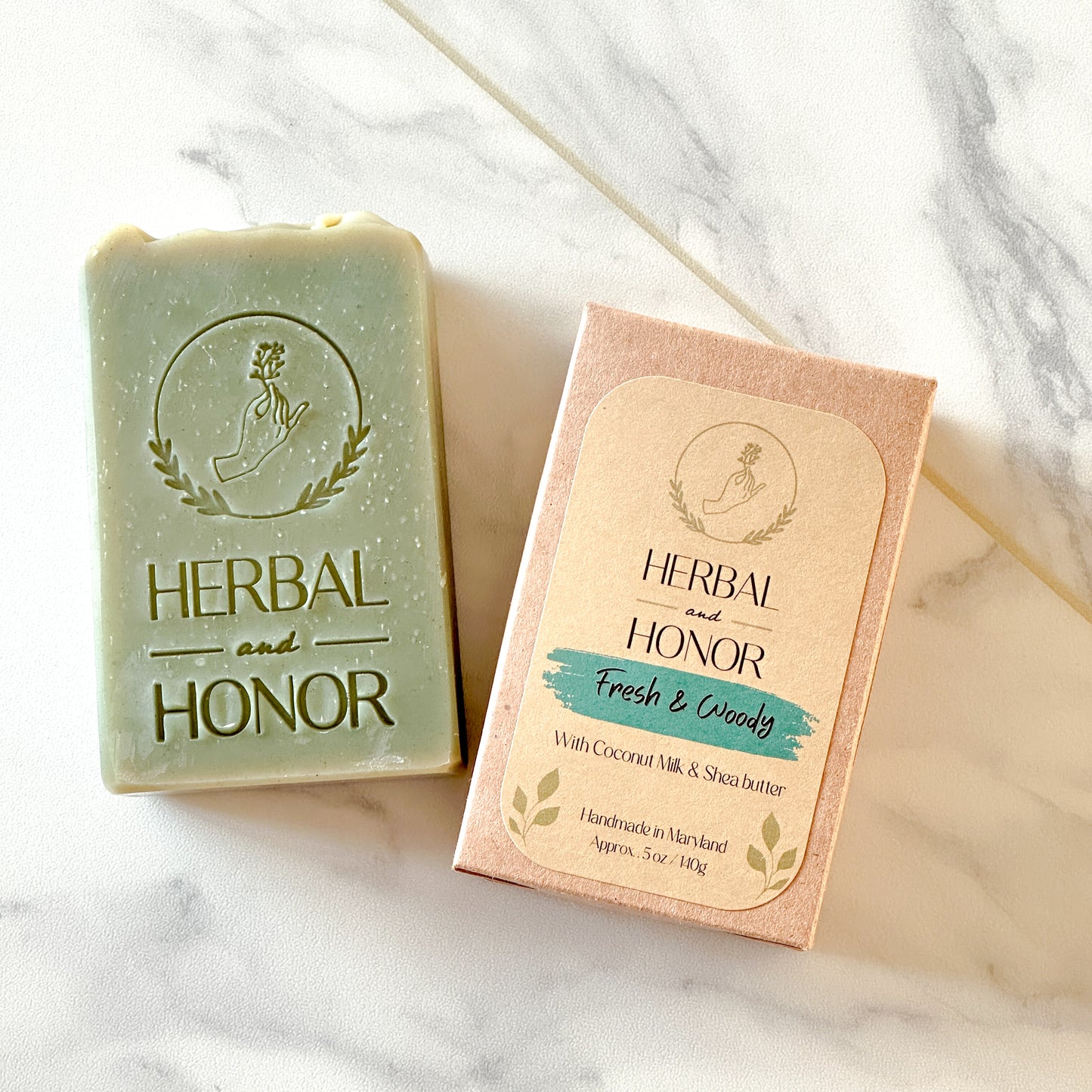 Fresh & Woody - Coconut Milk & Indigo Powder All Natural Bar Soap