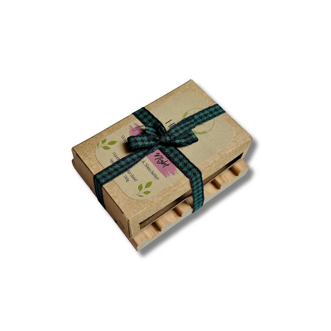 Artisan Soap Bar and Wood Dish Gift Set