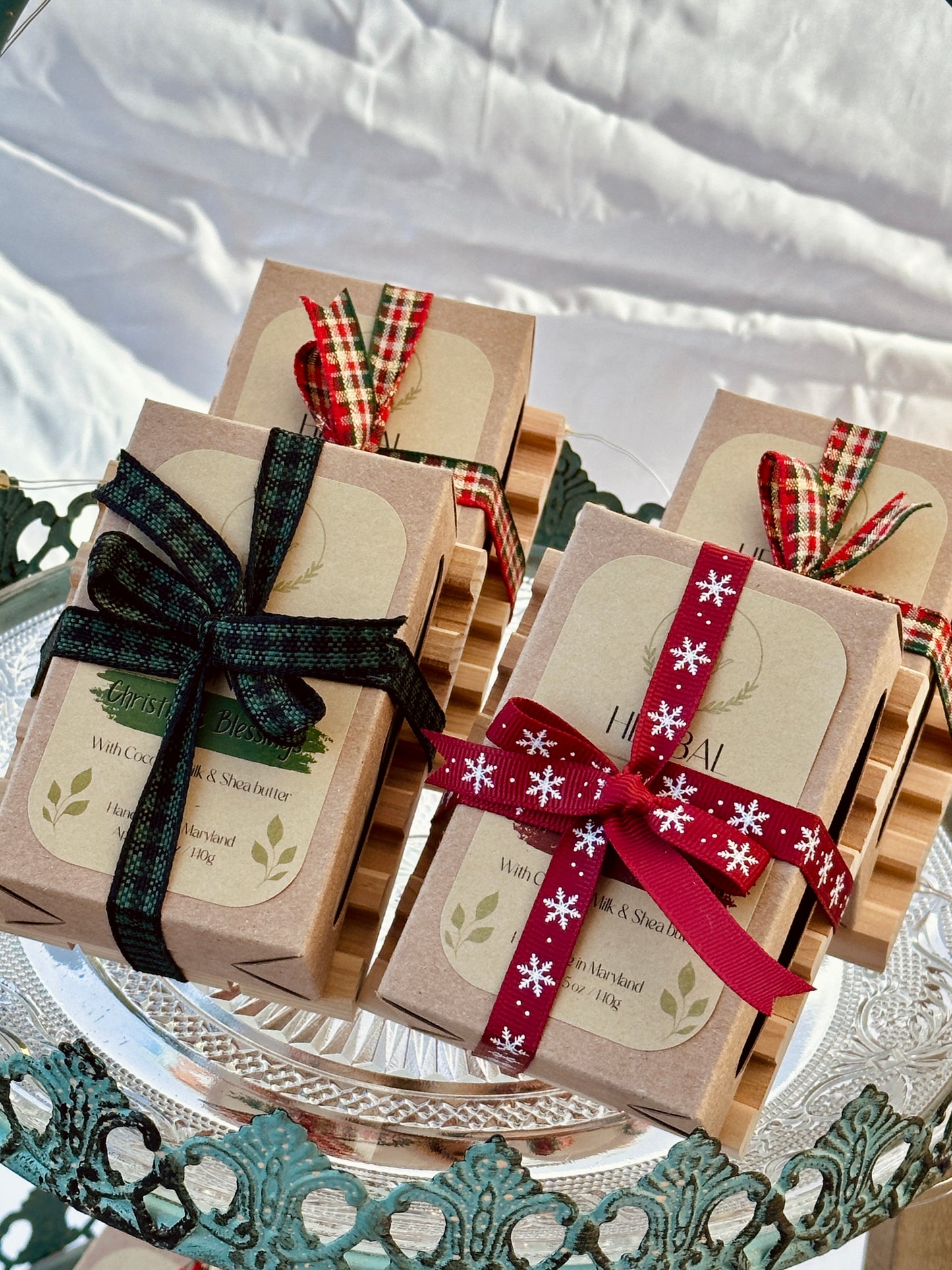 Artisan Soap Bar and Wood Dish Gift Set