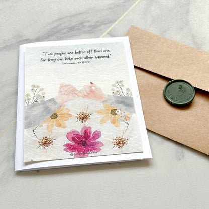 Two Are Better Than One Scented Card - Ecclesiastes 4:9