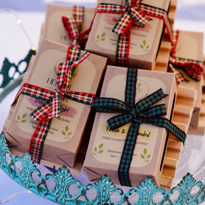 Artisan Soap Bar and Wood Dish Gift Set