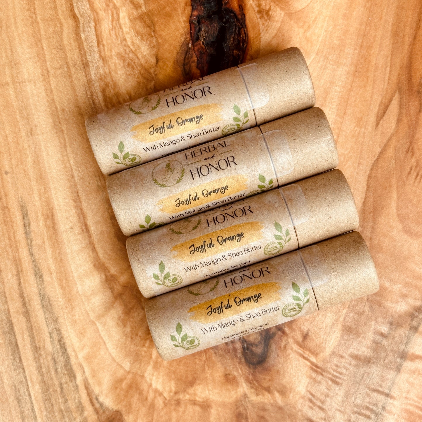 Joyful Orange All Natural Vegan Lip Balm
