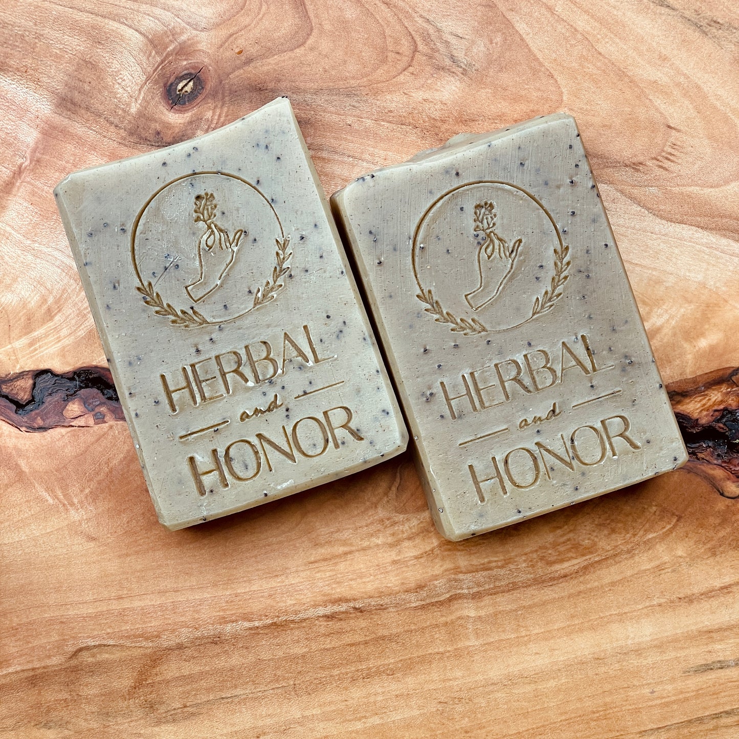 Minty Grass - Exfoliating Poppy Seed and Nettle All Natural Bar Soap with Coconut Milk & Shea Butter