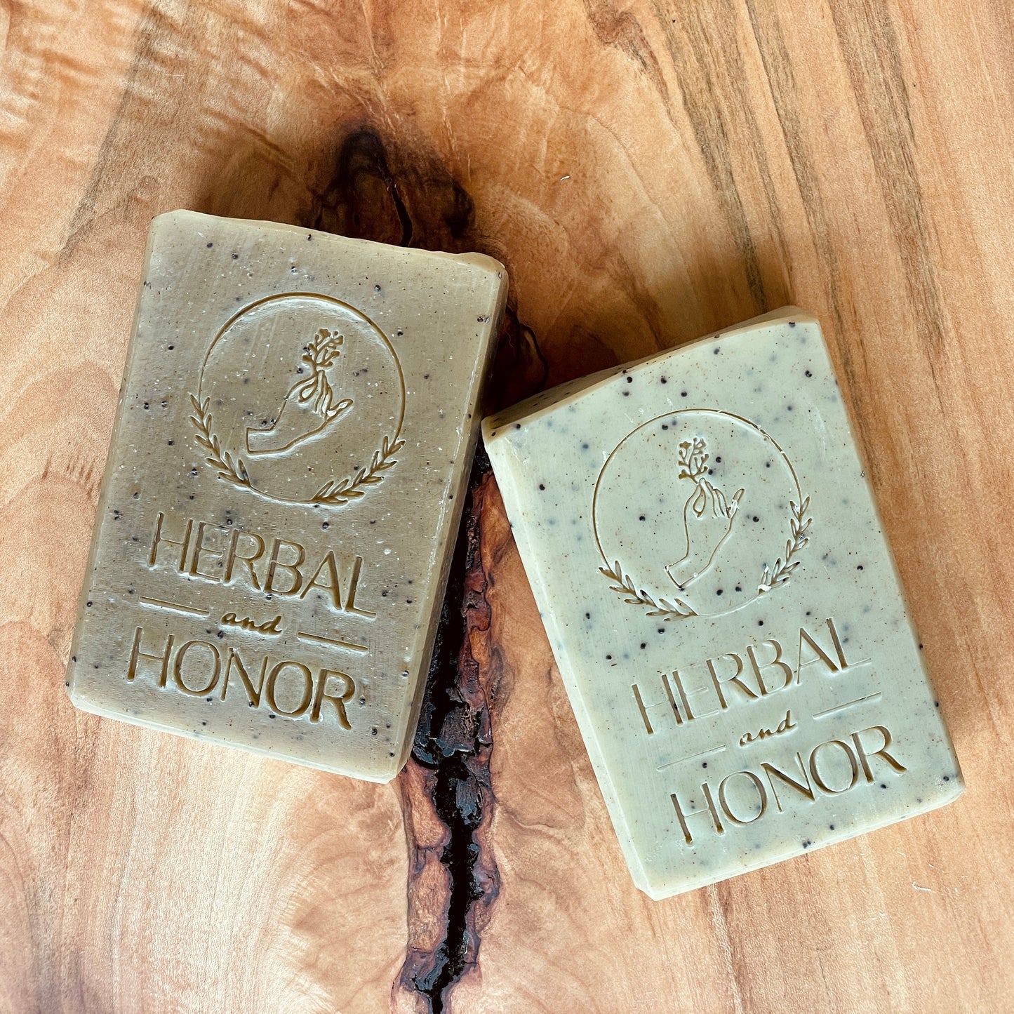 Minty Grass - Exfoliating Poppy Seed and Nettle All Natural Bar Soap with Coconut Milk & Shea Butter